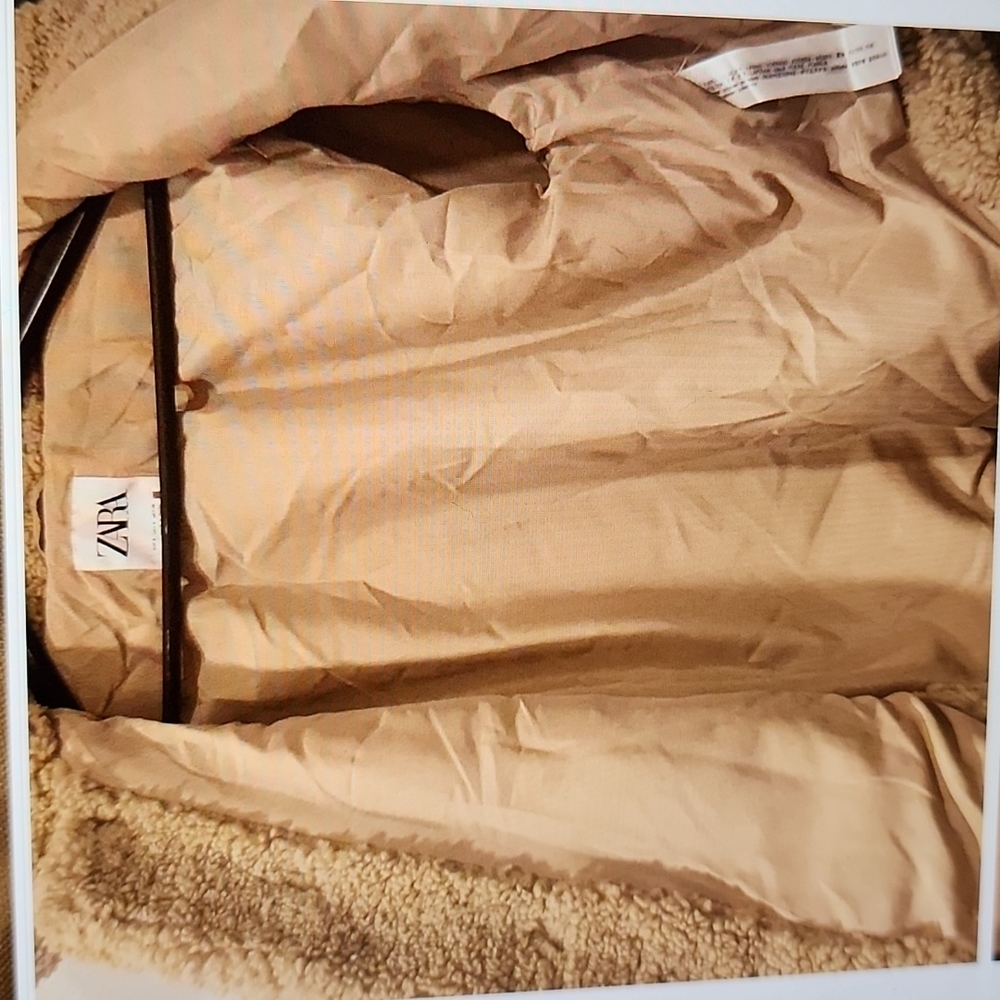 Zara LIKE NEW Sherpa Jacket Size S - Picture 5 of 7